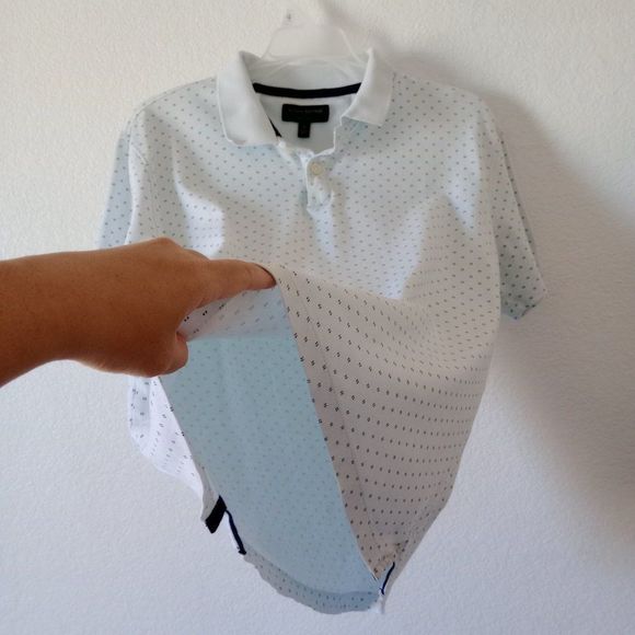 Banana Republic Men's Dress Polo Patterned Short Sleeve Tee size Medium - Picture 3 of 10